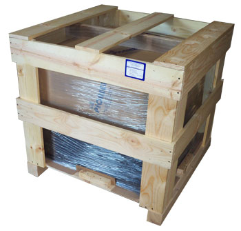 slatted wooden crate